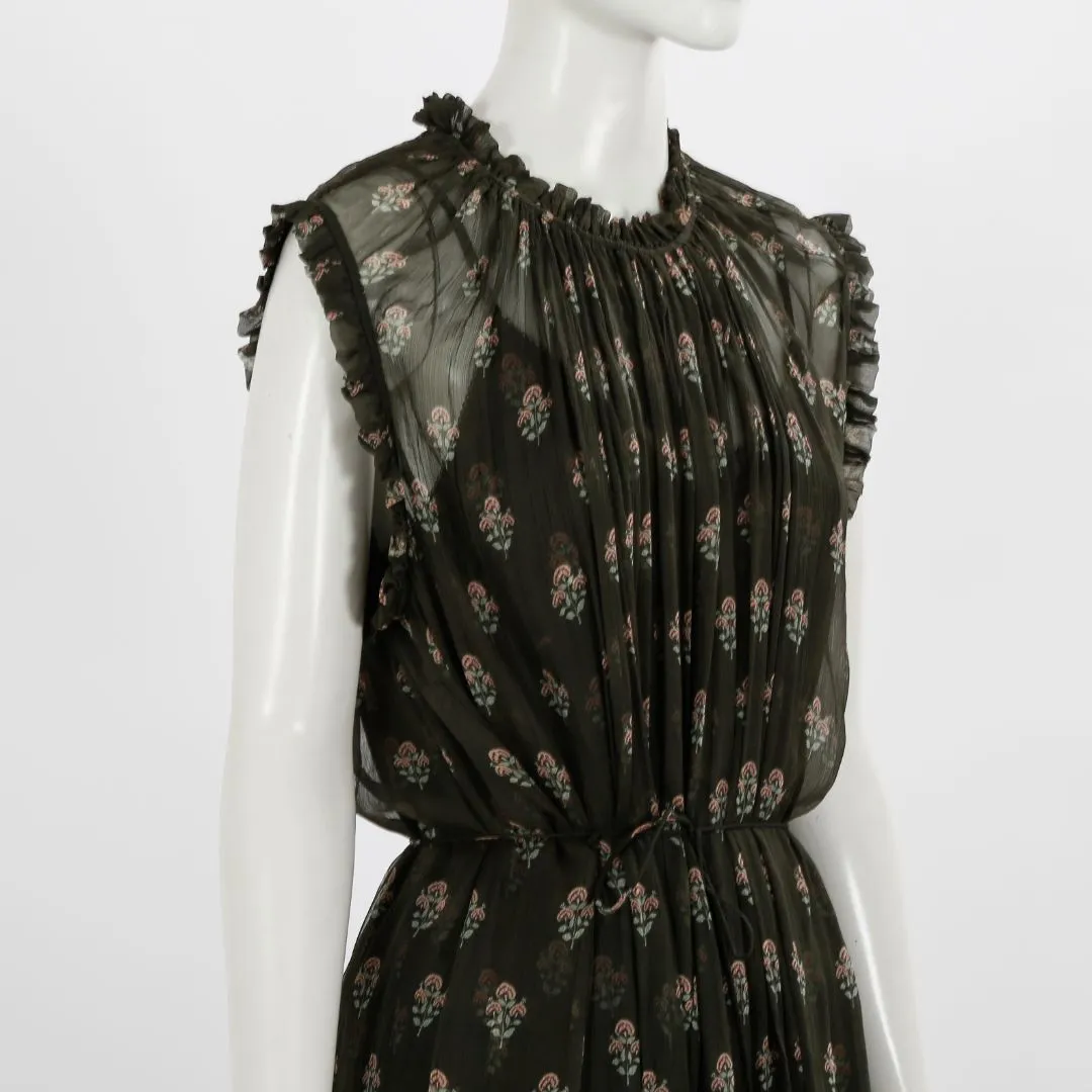 Zimmermann 'Rife' Floral Silk Midi Dress Size 3