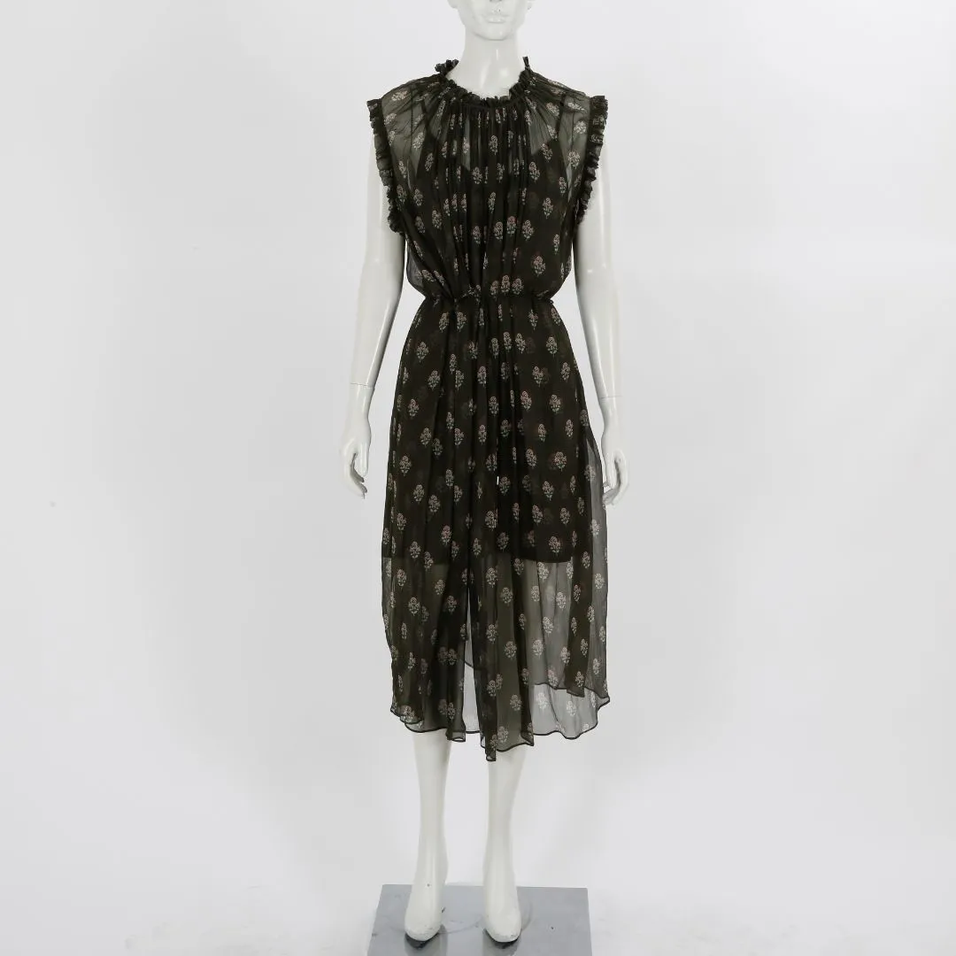 Zimmermann 'Rife' Floral Silk Midi Dress Size 3