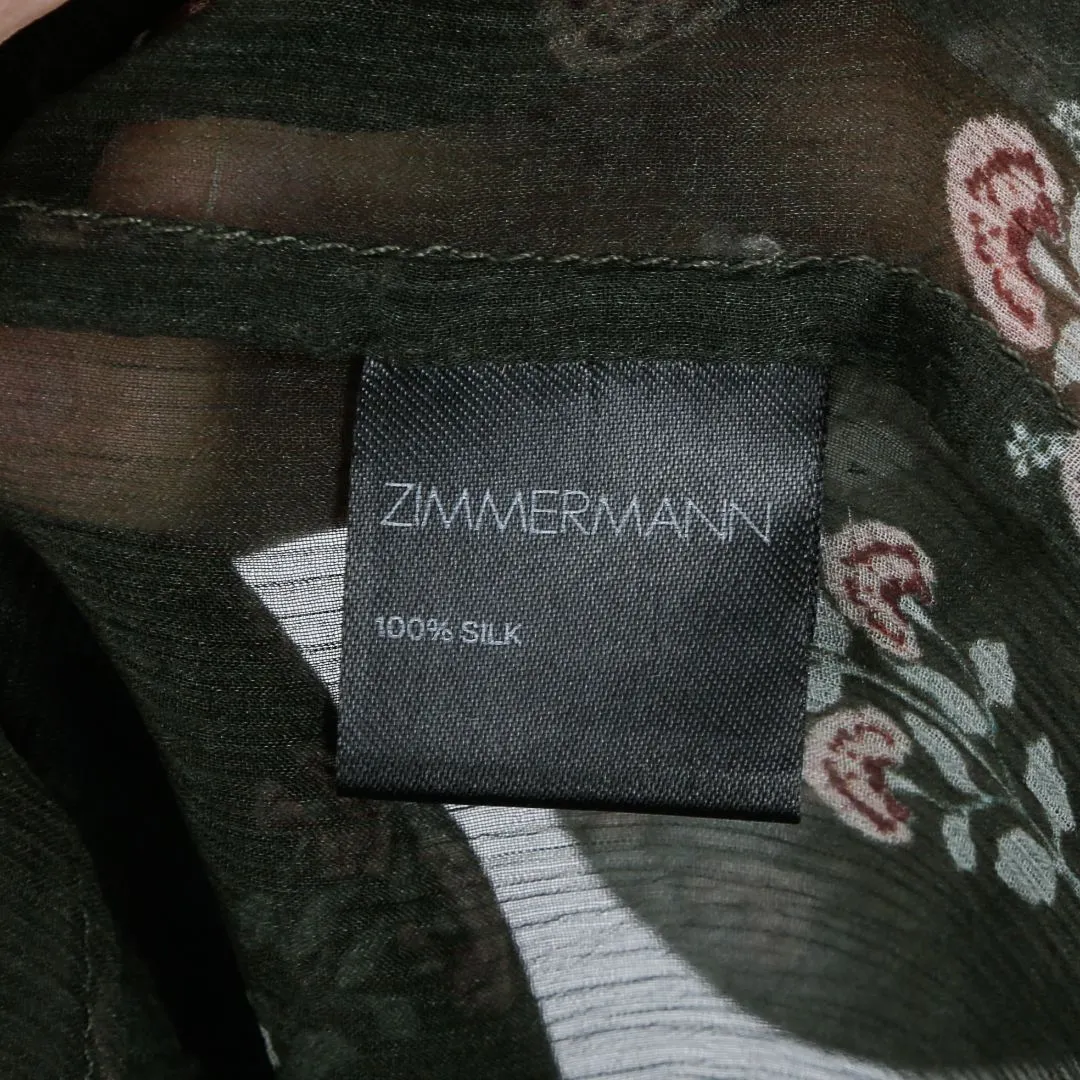 Zimmermann 'Rife' Floral Silk Midi Dress Size 3